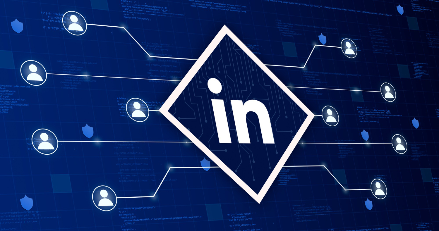 linkedin-social-network-icon-connecting-system-with-other-users-technological-background-with-code-elements-3d LinkedIN_1
